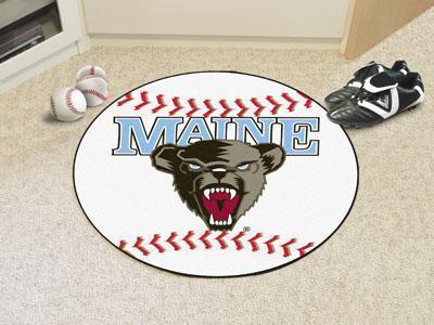 Round Rugs NCAA Maine Baseball Mat 27" diameter