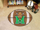 Round Rug in Living Room NCAA Marshall Football Ball Rug 20.5"x32.5"