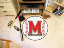 Round Rugs NCAA Maryland Baseball Mat 27" diameter