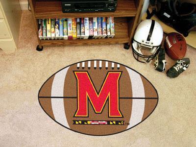 Round Rug in Living Room NCAA Maryland Football Ball Rug 20.5"x32.5"