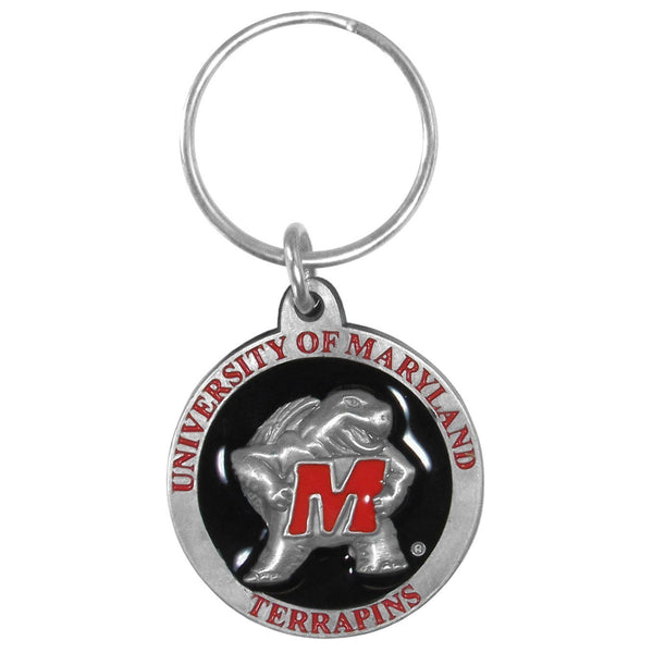 NCAA - Maryland Terrapins Carved Metal Key Chain-Key Chains,Scultped Metal Key Chains,College Scultped Metal Key Chains-JadeMoghul Inc.