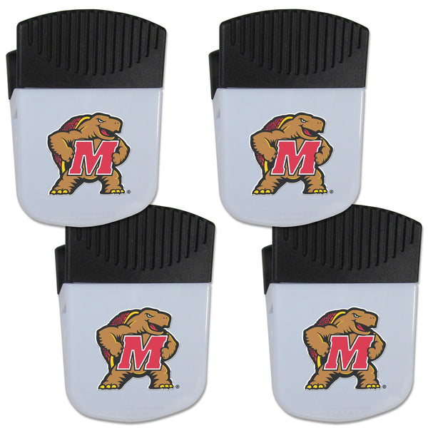 NCAA - Maryland Terrapins Chip Clip Magnet with Bottle Opener, 4 pack-Other Cool Stuff,College Other Cool Stuff,Maryland Terrapins Other Cool Stuff-JadeMoghul Inc.