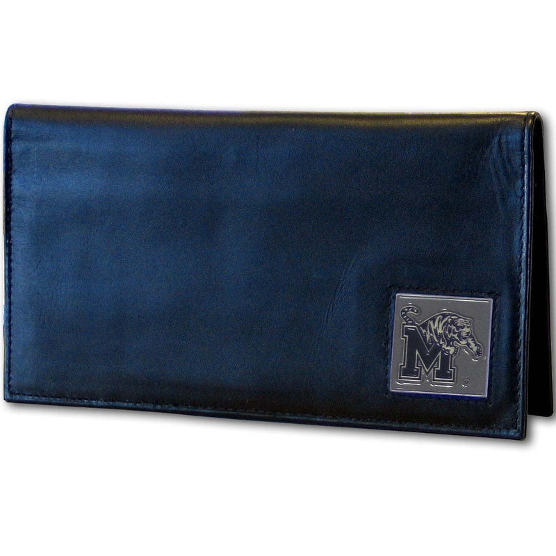 NCAA - Memphis Tigers Deluxe Leather Checkbook Cover-Wallets & Checkbook Covers,Checkbook Covers,Wallet Checkbook Covers,Window Box Packaging,College Wallet Checkbook Covers-JadeMoghul Inc.