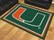 8x10 Rug NCAA Miami 8'x10' Plush Rug