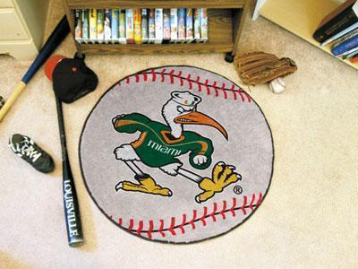 Round Rugs For Sale NCAA Miami Baseball Mat 27" diameter