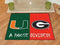 Large Rugs NCAA Miami Georgia House Divided Rug 33.75"x42.5"