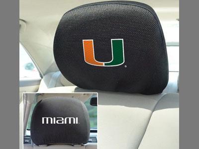 Custom Mats NCAA Miami Head Rest Cover 10"x13"