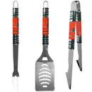 NCAA - Miami Hurricanes 3 pc Tailgater BBQ Set-Tailgating & BBQ Accessories,BBQ Tools,3 pc Tailgater Tool Set,College 3 pc Tailgater Tool Set-JadeMoghul Inc.