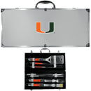 NCAA - Miami Hurricanes 8 pc Tailgater BBQ Set-Tailgating & BBQ Accessories,College Tailgating Accessories,Miami Hurricanes Tailgating Accessories-JadeMoghul Inc.