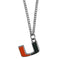 NCAA - Miami Hurricanes Chain Necklace with Small Charm-Jewelry & Accessories,Necklaces,Chain Necklaces,College Chain Necklaces-JadeMoghul Inc.