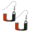 NCAA - Miami Hurricanes Chrome Dangle Earrings-Jewelry & Accessories,Earrings,Dangle Earrings,Dangle Earrings,College Dangle Earrings-JadeMoghul Inc.