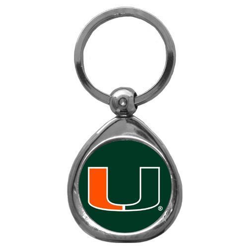 NCAA - Miami Hurricanes Chrome Key Chain-Key Chains,Chrome Key Chains,College Chrome Key Chains-JadeMoghul Inc.