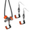 NCAA - Miami Hurricanes Euro Bead Earrings and Necklace Set-Jewelry & Accessories,College Jewelry,Miami Hurricanes Jewelry-JadeMoghul Inc.