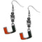 NCAA - Miami Hurricanes Euro Bead Earrings-Jewelry & Accessories,Earrings,Euro Bead Earrings,College Euro Bead Earrings-JadeMoghul Inc.