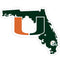 NCAA - Miami Hurricanes Home State Decal-Automotive Accessories,Decals,Home State Decals,College Home State Decals-JadeMoghul Inc.