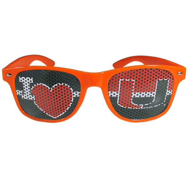NCAA - Miami Hurricanes I Heart Game Day Shades-Sunglasses, Eyewear & Accessories,Sunglasses,Game Day Shades,I Heart Game Day Shades,College I Heart Game Day Shades-JadeMoghul Inc.