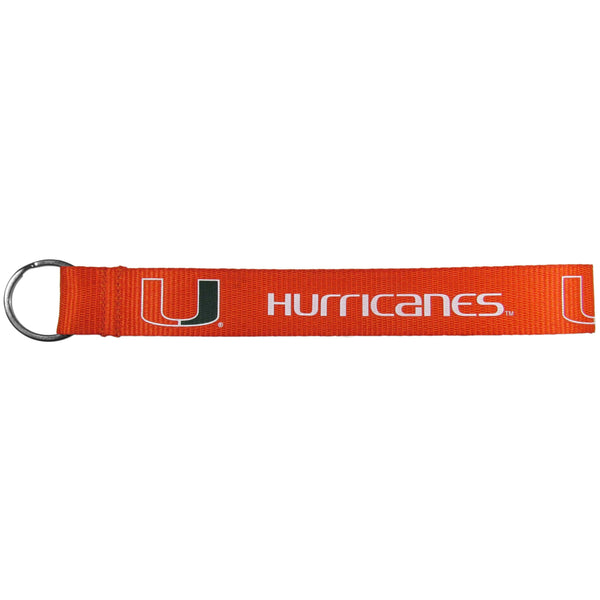 NCAA - Miami Hurricanes Lanyard Key Chain-Key Chains,Lanyard Key Chains,College Lanyard Key Chains-JadeMoghul Inc.