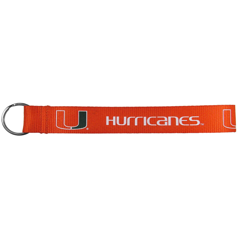 NCAA - Miami Hurricanes Lanyard Key Chain-Key Chains,Lanyard Key Chains,College Lanyard Key Chains-JadeMoghul Inc.