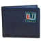 NCAA - Miami Hurricanes Leather Bi-fold Wallet-Wallets & Checkbook Covers,Bi-fold Wallets,Window Box Packaging,College Bi-fold Wallets-JadeMoghul Inc.