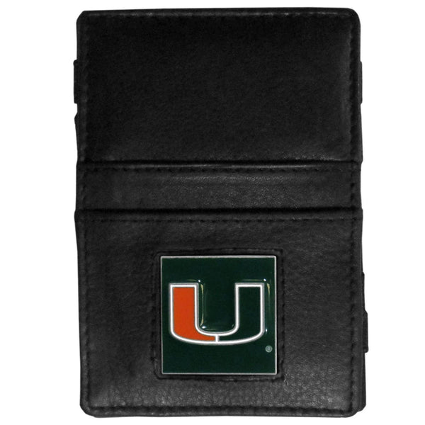 NCAA - Miami Hurricanes Leather Jacob's Ladder Wallet-Wallets & Checkbook Covers,Jacob's Ladder Wallets,College Jacob's Ladder Wallets-JadeMoghul Inc.