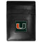 NCAA - Miami Hurricanes Leather Money Clip/Cardholder Packaged in Gift Box-Wallets & Checkbook Covers,Money Clip/Cardholders,Gift Box Packaging,College Money Clip/Cardholders-JadeMoghul Inc.