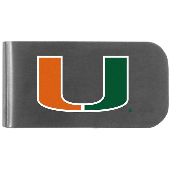 NCAA - Miami Hurricanes Logo Bottle Opener Money Clip-Wallets & Checkbook Covers,College Wallets,Miami Hurricanes Wallets-JadeMoghul Inc.