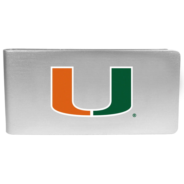 NCAA - Miami Hurricanes Logo Money Clip-Wallets & Checkbook Covers,College Wallets,Miami Hurricanes Wallets-JadeMoghul Inc.