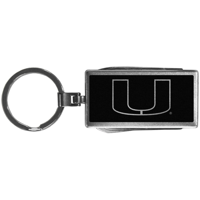 NCAA - Miami Hurricanes Multi-tool Key Chain, Black-Key Chains,College Key Chains,Miami Hurricanes Key Chains-JadeMoghul Inc.