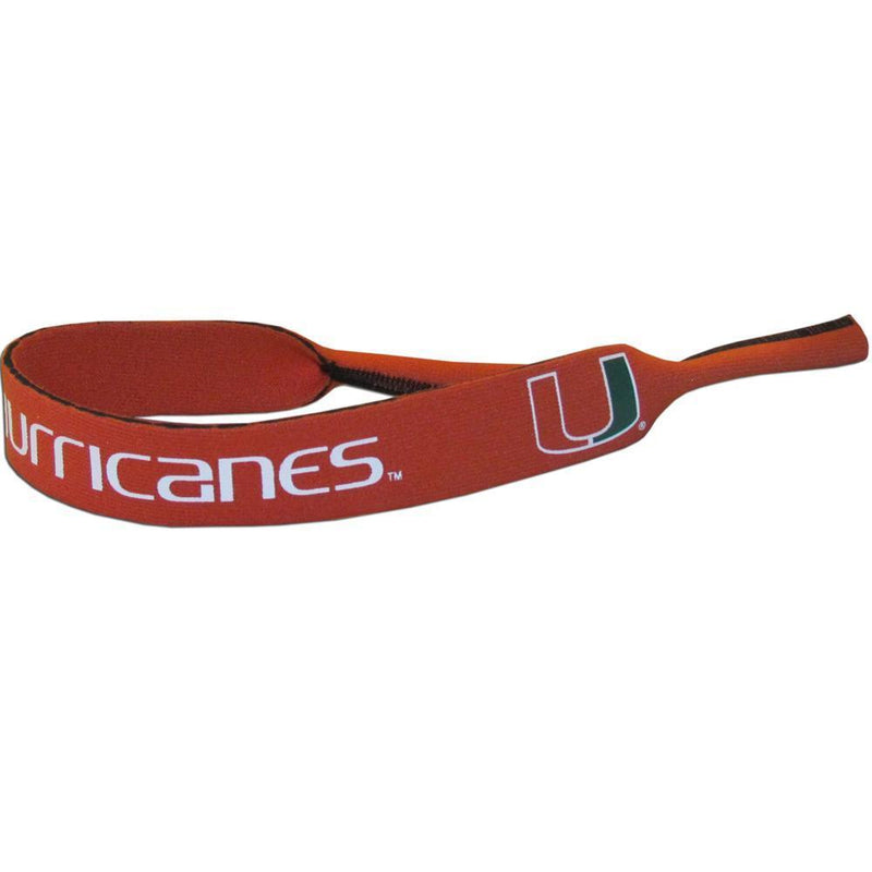 NCAA - Miami Hurricanes Neoprene Sunglass Strap-Sunglasses, Eyewear & Accessories,Sunglass Straps,College Sunglass Straps-JadeMoghul Inc.