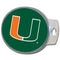 NCAA - Miami Hurricanes Oval Metal Hitch Cover Class II and III-Automotive Accessories,Hitch Covers,Oval Metal Hitch Covers Class III,College Oval Metal Hitch Covers Class III-JadeMoghul Inc.