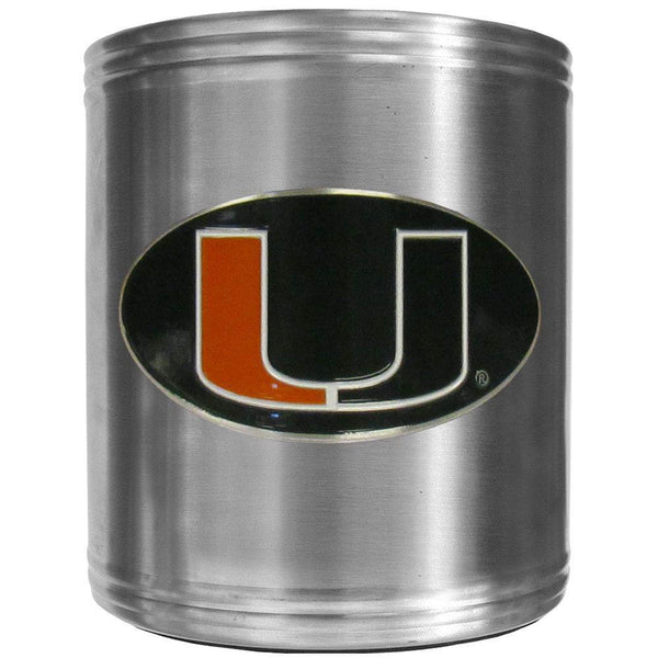 NCAA - Miami Hurricanes Steel Can Cooler-Beverage Ware,Can Coolers,College Can Coolers-JadeMoghul Inc.