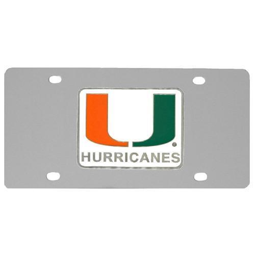 NCAA - Miami Hurricanes Steel License Plate-Automotive Accessories,License Plates,Steel License Plates,College Steel License Plates-JadeMoghul Inc.