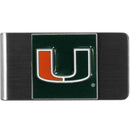 NCAA - Miami Hurricanes Steel Money Clip-Wallets & Checkbook Covers,Money Clips,Steel Money Clips,College Steel Money Clips-JadeMoghul Inc.