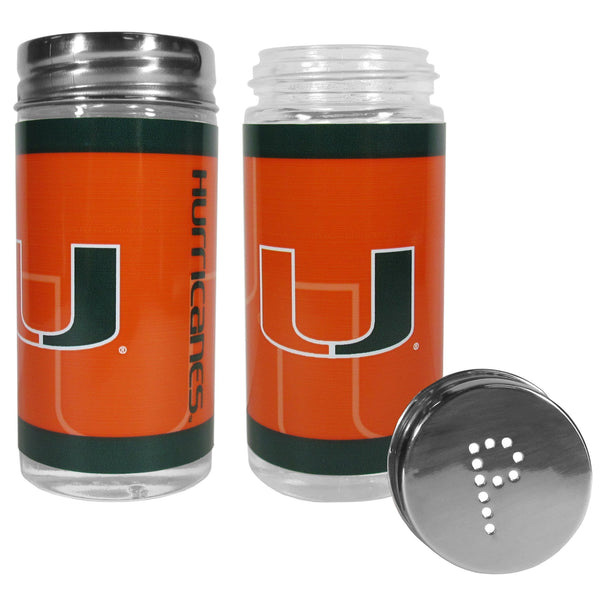 NCAA - Miami Hurricanes Tailgater Salt & Pepper Shakers-Tailgating & BBQ Accessories,Salt & Pepper Shakers,Tailgater Salt & Pepper ShakersCollege Tailgater Salt & Pepper Shakers-JadeMoghul Inc.