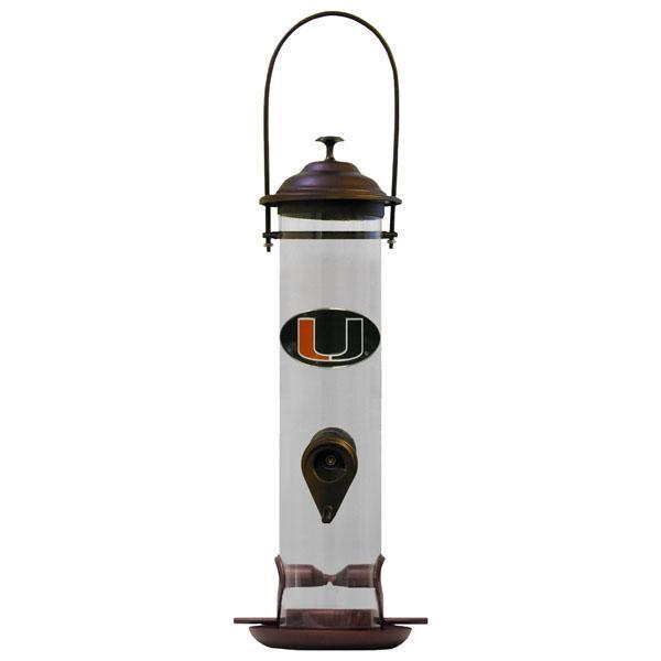NCAA - Miami Hurricanes Thistle Bird Feeder-Home & Office,Bird Feeders,College Bird Feeders-JadeMoghul Inc.