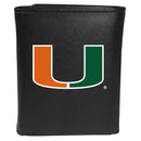 NCAA - Miami Hurricanes Tri-fold Wallet Large Logo-Wallets & Checkbook Covers,College Wallets,Miami Hurricanes Wallets-JadeMoghul Inc.