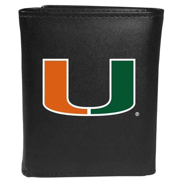 NCAA - Miami Hurricanes Tri-fold Wallet Large Logo-Wallets & Checkbook Covers,College Wallets,Miami Hurricanes Wallets-JadeMoghul Inc.