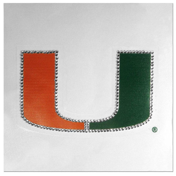 NCAA - Miami Hurricanes Vinyl Bling Decal-Automotive Accessories,College Automotive Accessories,Miami Hurricanes Automotive Accessories-JadeMoghul Inc.