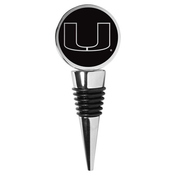 NCAA - Miami Hurricanes Wine Stopper-Tailgating & BBQ Accessories,Wine Accessories,Wine Stopper,College Wine Stopper-JadeMoghul Inc.