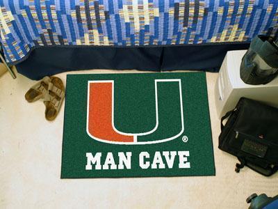 Outdoor Rug NCAA Miami Man Cave Starter Rug 19"x30"