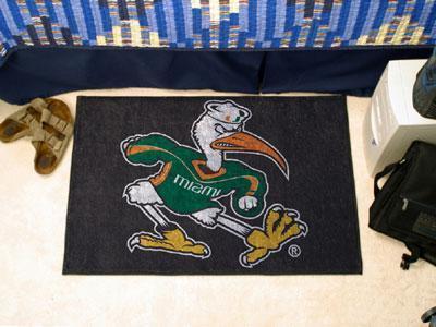 Indoor Outdoor Rugs NCAA Miami Starter Rug 19"x30"