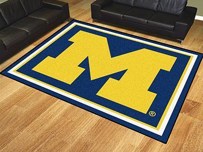 8x10 Rug NCAA Michigan 8'x10' Plush Rug