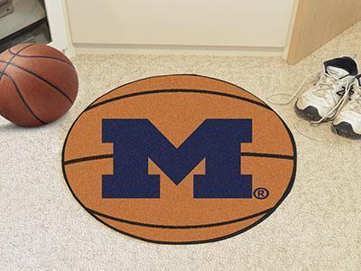 Round Area Rugs NCAA Michigan Basketball Mat 27" diameter