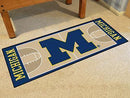 Runner Rugs NCAA Michigan Basketball Court Runner Mat 30"x72"