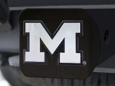Tow Hitch Covers NCAA Michigan Black Hitch Cover 4 1/2"x3 3/8"