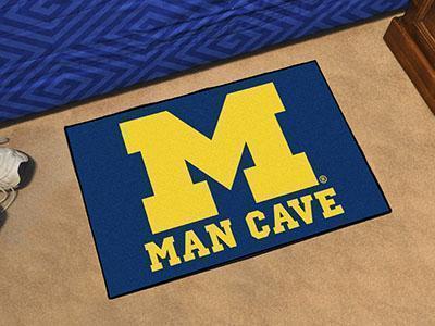 Living Room Rugs NCAA Michigan Man Cave Starter Rug 19"x30"