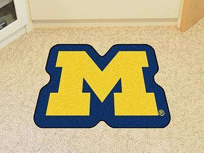 Custom Rugs NCAA Michigan Mascot Custom Shape Mat