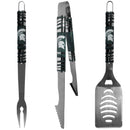 NCAA - Michigan St. Spartans 3 pc Tailgater BBQ Set-Tailgating & BBQ Accessories,BBQ Tools,3 pc Tailgater Tool Set,College 3 pc Tailgater Tool Set-JadeMoghul Inc.