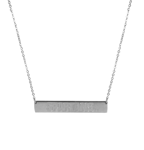 NCAA - Michigan St. Spartans Bar Necklace-Jewelry & Accessories,Necklaces,Bar Necklaces,College Bar Necklaces-JadeMoghul Inc.