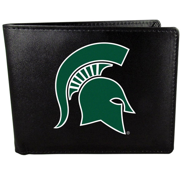 NCAA - Michigan St. Spartans Bi-fold Wallet Large Logo-Wallets & Checkbook Covers,College Wallets,Michigan St. Spartans Wallets-JadeMoghul Inc.